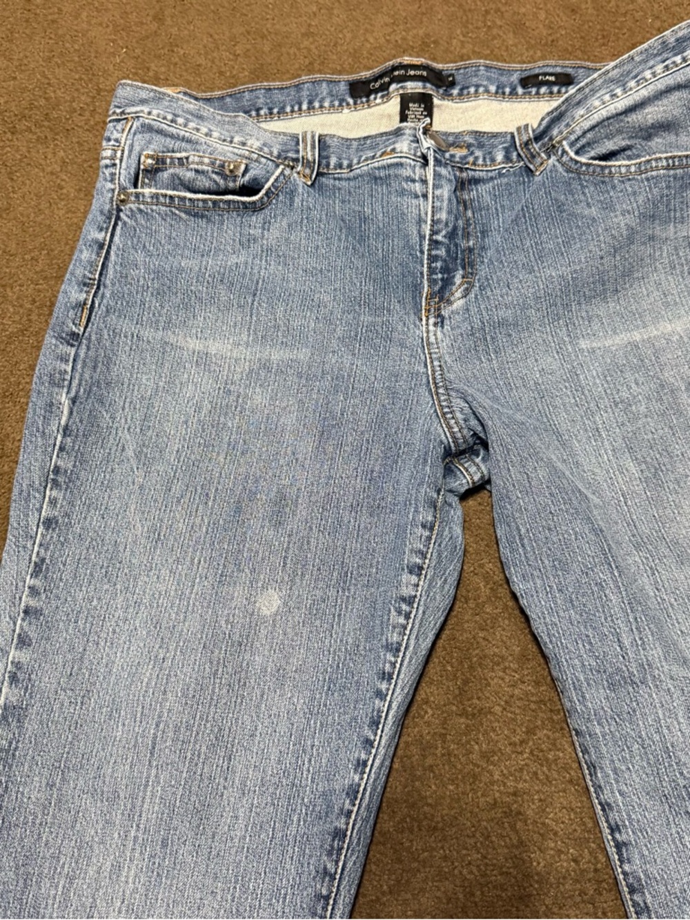 Calvin Klein Light Blue Flare Jeans - Picture 2 of 11